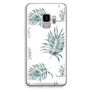 CaseCompany Simple leaves: Samsung Galaxy S9 Transparant Hoesje