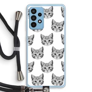CaseCompany Kitten: Samsung Galaxy A52 Transparant Hoesje met koord