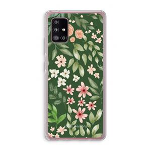 CaseCompany Botanical green sweet flower heaven: Samsung Galaxy A51 5G Transparant Hoesje