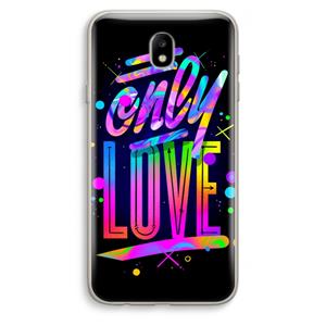 CaseCompany Only Love: Samsung Galaxy J7 (2017) Transparant Hoesje