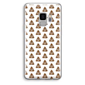 CaseCompany Poop emoji: Samsung Galaxy S9 Transparant Hoesje