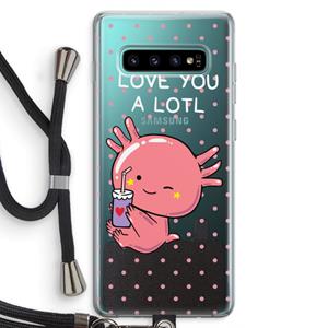CaseCompany Love You A Lotl: Samsung Galaxy S10 Plus Transparant Hoesje met koord
