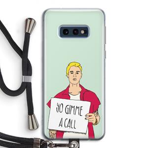 CaseCompany Gimme a call: Samsung Galaxy S10e Transparant Hoesje met koord