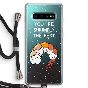 CaseCompany You're Shrimply The Best: Samsung Galaxy S10 Plus Transparant Hoesje met koord