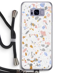 CaseCompany Terrazzo N°8: Samsung Galaxy S8 Transparant Hoesje met koord