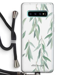 CaseCompany Branch up your life: Samsung Galaxy S10 Plus Transparant Hoesje met koord