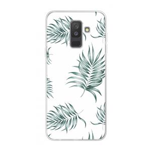 CaseCompany Simple leaves: Samsung Galaxy A6 Plus (2018) Transparant Hoesje