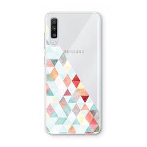 CaseCompany Gekleurde driehoekjes pastel: Samsung Galaxy A70 Transparant Hoesje