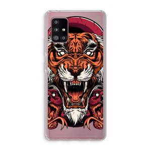 CaseCompany Tiger and Rattlesnakes: Samsung Galaxy A51 5G Transparant Hoesje