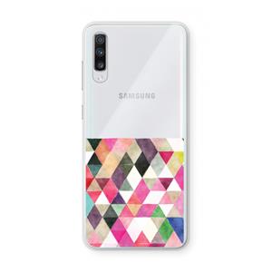 CaseCompany Gekleurde driehoekjes: Samsung Galaxy A70 Transparant Hoesje