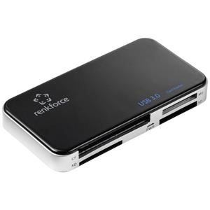 Renkforce RF-PCR-350 Externe geheugenkaartlezer USB 3.0 Zwart