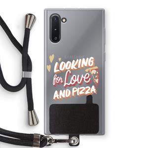 CaseCompany Pizza is the answer: Samsung Galaxy Note 10 Transparant Hoesje met koord