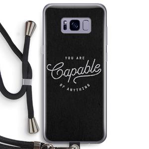 CaseCompany Capable: Samsung Galaxy S8 Transparant Hoesje met koord