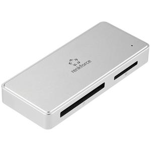 Renkforce RF-PCR-400 Externe geheugenkaartlezer / hub USB-C 5Gbps, USB-A Zilver
