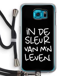 CaseCompany De Sleur: Samsung Galaxy S6 Transparant Hoesje met koord