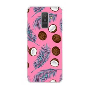 CaseCompany Kokosnoot roze: Samsung Galaxy A6 Plus (2018) Transparant Hoesje