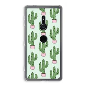 CaseCompany Cactus Lover: Sony Xperia XZ2 Transparant Hoesje