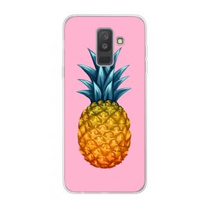 CaseCompany Grote ananas: Samsung Galaxy A6 Plus (2018) Transparant Hoesje