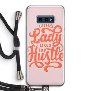 CaseCompany Hustle Lady: Samsung Galaxy S10e Transparant Hoesje met koord