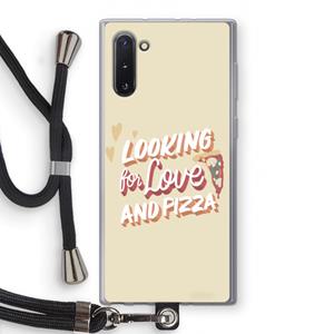 CaseCompany Pizza is the answer: Samsung Galaxy Note 10 Transparant Hoesje met koord