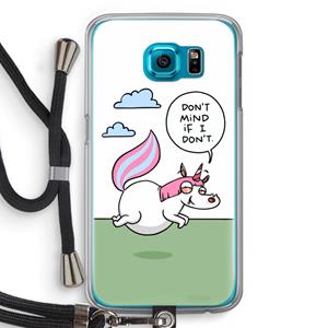 CaseCompany Unicorn: Samsung Galaxy S6 Transparant Hoesje met koord
