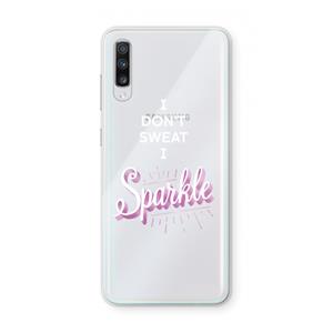 CaseCompany Sparkle quote: Samsung Galaxy A70 Transparant Hoesje
