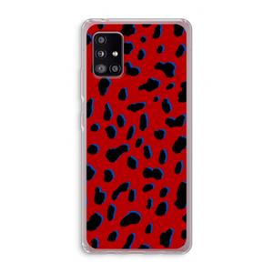 CaseCompany Red Leopard: Samsung Galaxy A51 5G Transparant Hoesje