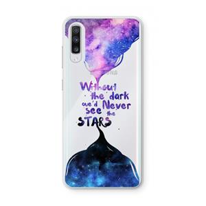 CaseCompany Stars quote: Samsung Galaxy A70 Transparant Hoesje