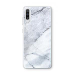 CaseCompany Witte marmer: Samsung Galaxy A70 Transparant Hoesje