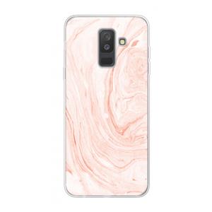 CaseCompany Peach bath: Samsung Galaxy A6 Plus (2018) Transparant Hoesje