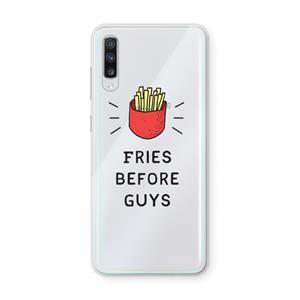 CaseCompany Fries before guys: Samsung Galaxy A70 Transparant Hoesje