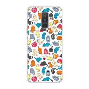 CaseCompany Kleurrijke katten: Samsung Galaxy A6 Plus (2018) Transparant Hoesje