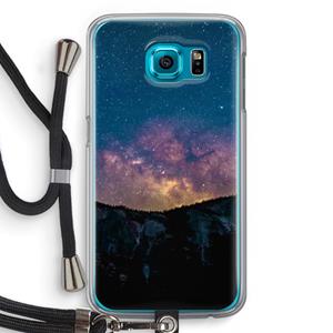 CaseCompany Travel to space: Samsung Galaxy S6 Transparant Hoesje met koord