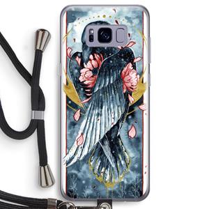 CaseCompany Golden Raven: Samsung Galaxy S8 Transparant Hoesje met koord
