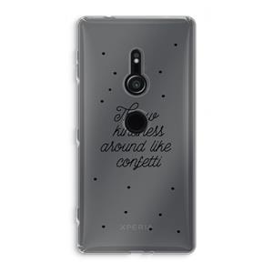 CaseCompany Confetti: Sony Xperia XZ2 Transparant Hoesje