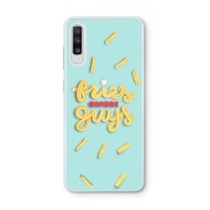 CaseCompany Always fries: Samsung Galaxy A70 Transparant Hoesje