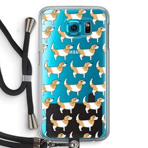 CaseCompany Doggy: Samsung Galaxy S6 Transparant Hoesje met koord