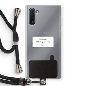 CaseCompany Reminder: Samsung Galaxy Note 10 Transparant Hoesje met koord