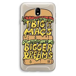 CaseCompany Big Macs Bigger Dreams: Samsung Galaxy J7 (2017) Transparant Hoesje