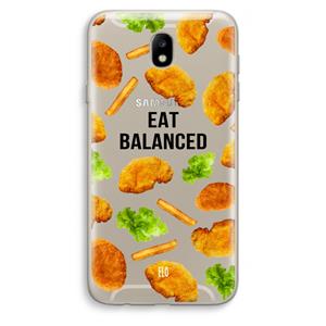CaseCompany Eat Balanced: Samsung Galaxy J7 (2017) Transparant Hoesje