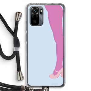 CaseCompany Pink panty: Xiaomi Redmi Note 10 Pro Transparant Hoesje met koord