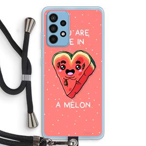 CaseCompany One In A Melon: Samsung Galaxy A52 Transparant Hoesje met koord