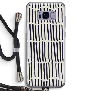 CaseCompany Moroccan stripes: Samsung Galaxy S8 Transparant Hoesje met koord