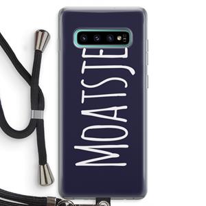 CaseCompany Moatsje!: Samsung Galaxy S10 Plus Transparant Hoesje met koord