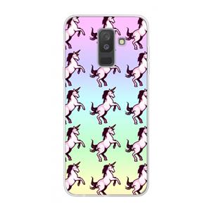 CaseCompany Musketon Unicorn: Samsung Galaxy A6 Plus (2018) Transparant Hoesje