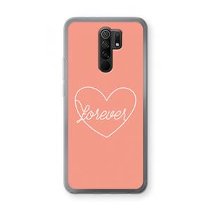 CaseCompany Forever heart: Xiaomi Redmi 9 Transparant Hoesje