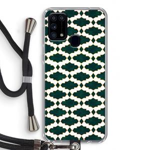 CaseCompany Moroccan tiles: Samsung Galaxy M31 Transparant Hoesje met koord