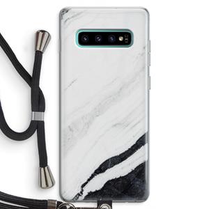 CaseCompany Elegante marmer: Samsung Galaxy S10 Plus Transparant Hoesje met koord