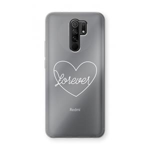 CaseCompany Forever heart pastel: Xiaomi Redmi 9 Transparant Hoesje