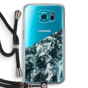 CaseCompany Zee golf: Samsung Galaxy S6 Transparant Hoesje met koord